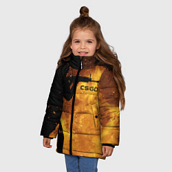 Куртка зимняя для девочки CS:GO Dark Fire, цвет: 3D-черный — фото 2