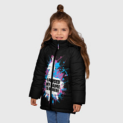 Куртка зимняя для девочки Lama I Paused My Game, цвет: 3D-черный — фото 2