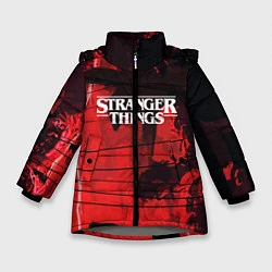 Куртка зимняя для девочки Stranger Things: Red Dream, цвет: 3D-светло-серый