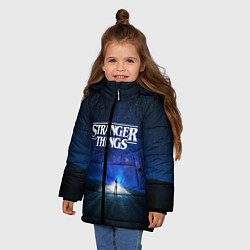 Куртка зимняя для девочки Stranger Things: Road Light, цвет: 3D-черный — фото 2