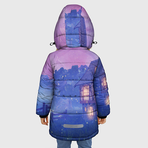 Зимняя куртка для девочки Stranger Things: Magic House / 3D-Черный – фото 4