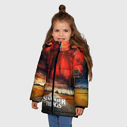 Куртка зимняя для девочки Stranger Things: Road to Dream, цвет: 3D-светло-серый — фото 2