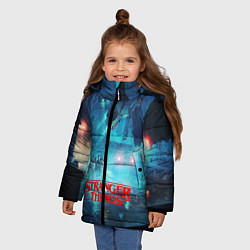 Куртка зимняя для девочки Stranger Things: Space Light, цвет: 3D-черный — фото 2