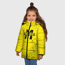 Куртка зимняя для девочки Metro Exodus: Yellow Grunge, цвет: 3D-черный — фото 2