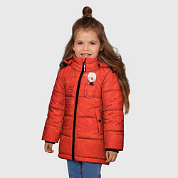 Куртка зимняя для девочки Карманный токийский гуль, цвет: 3D-светло-серый — фото 2