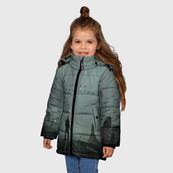 Куртка зимняя для девочки Death Stranding, цвет: 3D-светло-серый — фото 2
