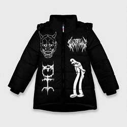 Куртка зимняя для девочки Ghostemane: Mercury Sign, цвет: 3D-черный