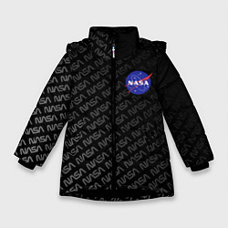 Куртка зимняя для девочки NASA: Dark Space, цвет: 3D-черный