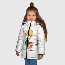 Куртка зимняя для девочки Бездомный Бог, цвет: 3D-красный — фото 2