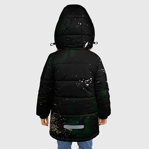 Зимняя куртка для девочки Бездомный Бог / 3D-Черный – фото 4