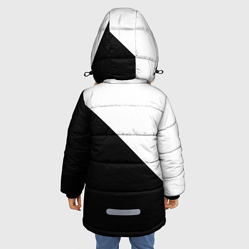 Зимняя куртка для девочки Бездомный Бог / 3D-Черный – фото 4