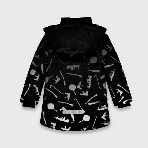 Зимняя куртка для девочки PUBG Master / 3D-Светло-серый – фото 2