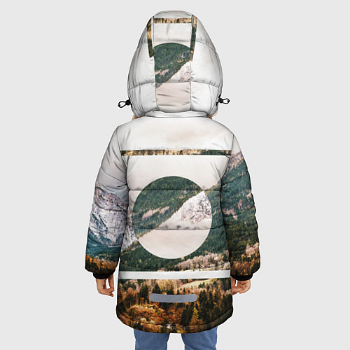 Зимняя куртка для девочки Places / 3D-Черный – фото 4