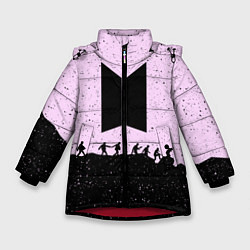 Куртка зимняя для девочки Bangtan Boys, цвет: 3D-красный