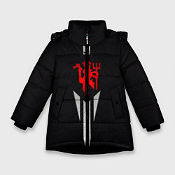 Куртка зимняя для девочки MUFC, цвет: 3D-черный