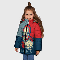 Куртка зимняя для девочки STARS, цвет: 3D-черный — фото 2