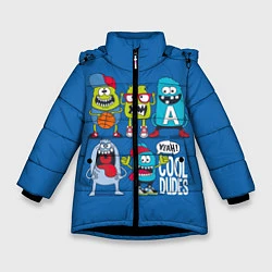 Куртка зимняя для девочки Cool Dudes, цвет: 3D-черный