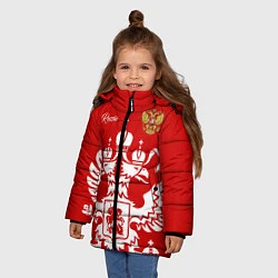 Куртка зимняя для девочки Red Russia, цвет: 3D-черный — фото 2