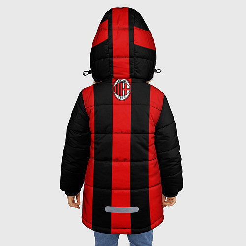 Зимняя куртка для девочки AC Milan / 3D-Черный – фото 4
