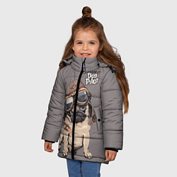 Куртка зимняя для девочки Brave dog pilot, цвет: 3D-черный — фото 2