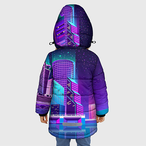 Зимняя куртка для девочки Neon Nights / 3D-Черный – фото 4