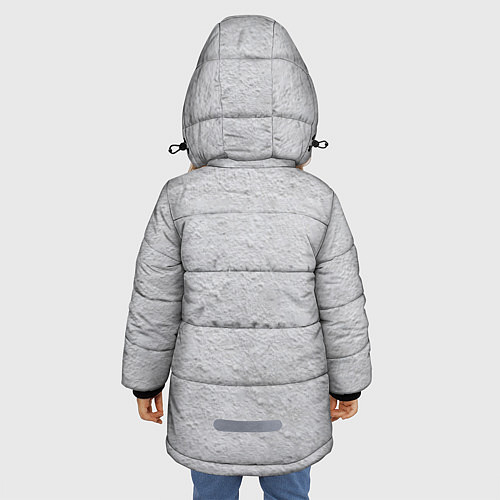 Зимняя куртка для девочки Marshmello: Grey Face / 3D-Черный – фото 4