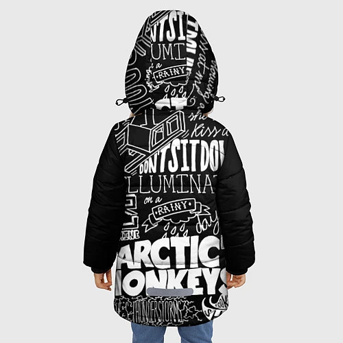 Зимняя куртка для девочки Arctic Monkeys: I'm in a Vest / 3D-Черный – фото 4