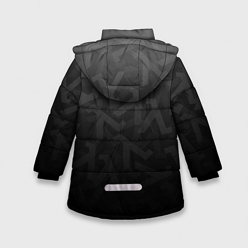 Зимняя куртка для девочки Half-Life / 3D-Светло-серый – фото 2