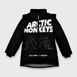Куртка зимняя для девочки Arctic Monkeys: Do i wanna know?, цвет: 3D-светло-серый