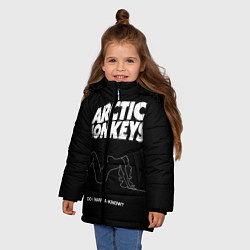 Куртка зимняя для девочки Arctic Monkeys: Do i wanna know?, цвет: 3D-светло-серый — фото 2