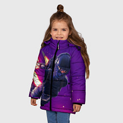 Куртка зимняя для девочки Fortnite: Cyborg Fly, цвет: 3D-черный — фото 2