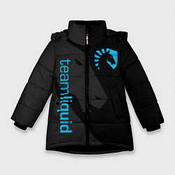 Куртка зимняя для девочки TEAM LIQUID, цвет: 3D-черный