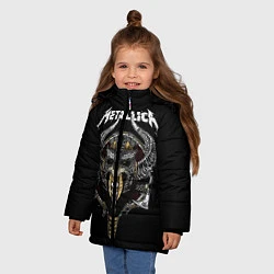 Куртка зимняя для девочки Metallica: Hard Metal, цвет: 3D-черный — фото 2