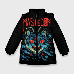 Куртка зимняя для девочки Mastodon: Demonic Cat, цвет: 3D-черный