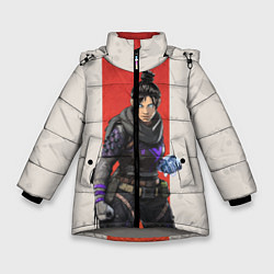 Куртка зимняя для девочки Apex Legends: Wraith, цвет: 3D-светло-серый