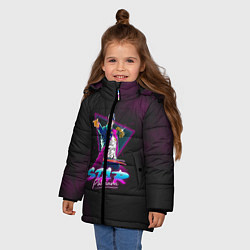 Куртка зимняя для девочки JoJo: Star Platinum, цвет: 3D-красный — фото 2