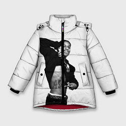 Куртка зимняя для девочки ASAP Rocky: White Fashion, цвет: 3D-красный