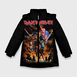 Куртка зимняя для девочки Iron Maiden: USA Warriors, цвет: 3D-черный