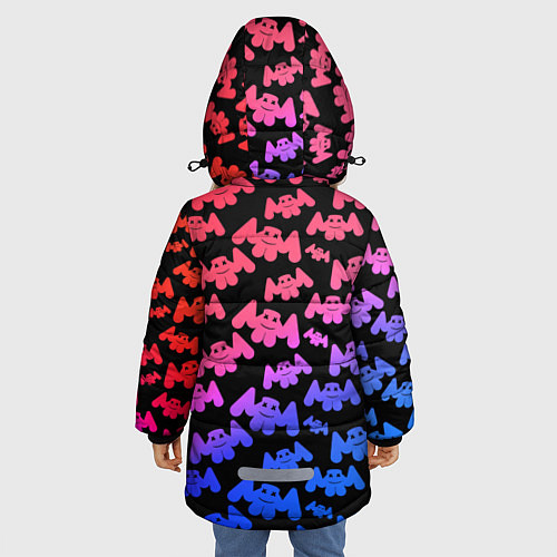 Зимняя куртка для девочки Marshmello: Pink & Violet / 3D-Черный – фото 4