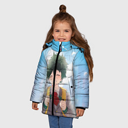 Куртка зимняя для девочки School, цвет: 3D-черный — фото 2