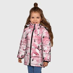 Куртка зимняя для девочки Розовый фламинго, цвет: 3D-черный — фото 2
