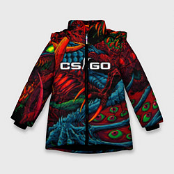 Куртка зимняя для девочки CS:GO Hyper Beast, цвет: 3D-черный