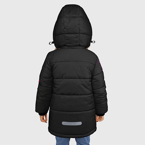 Зимняя куртка для девочки Ведьмак: Сила стихий / 3D-Черный – фото 4