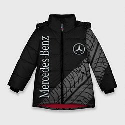 Куртка зимняя для девочки Mercedes AMG: Street Style, цвет: 3D-красный