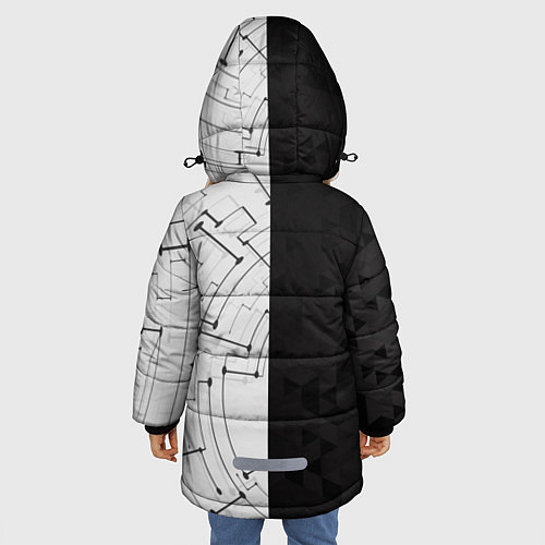 Зимняя куртка для девочки Mercedes AMG: Techno Style / 3D-Черный – фото 4