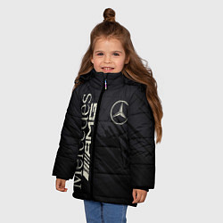 Куртка зимняя для девочки Mercedes AMG: Black Edition, цвет: 3D-черный — фото 2