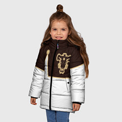 Куртка зимняя для девочки Черный Клевер: Мантия, цвет: 3D-черный — фото 2