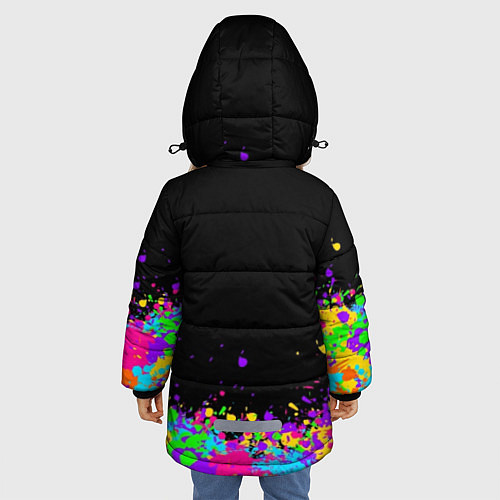 Зимняя куртка для девочки BTS: Mood Paint / 3D-Черный – фото 4