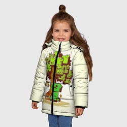 Куртка зимняя для девочки Forest Creeper, цвет: 3D-черный — фото 2