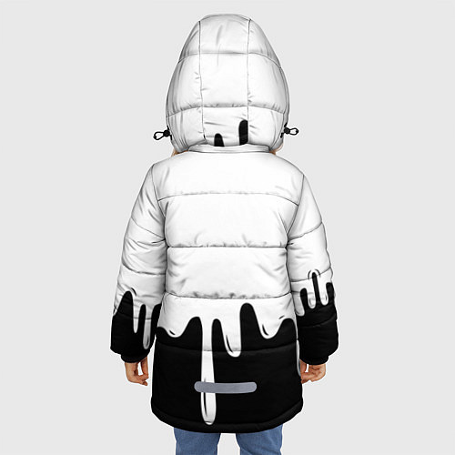 Зимняя куртка для девочки MELLO BLACK x WHITE / 3D-Черный – фото 4